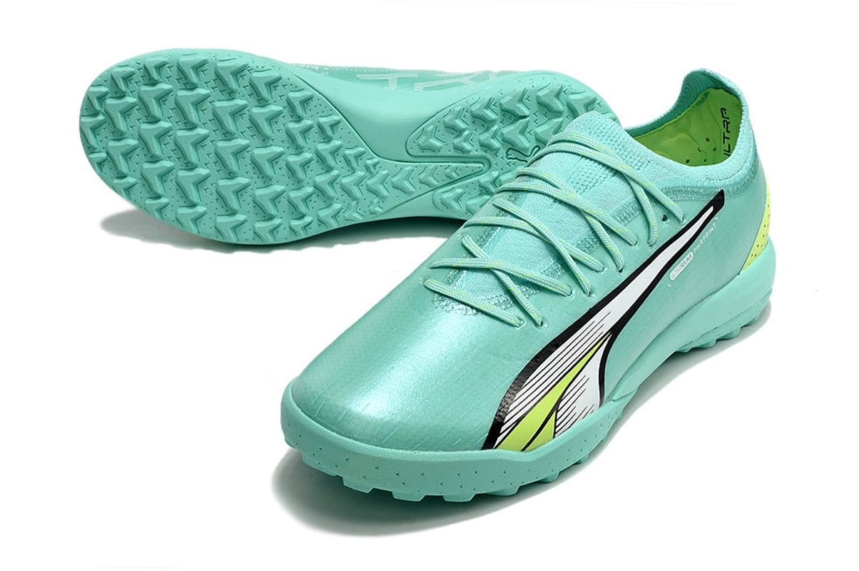 chuteira-society-puma-ultra-ultimate-14-tf-verde-pursuit-pack-4