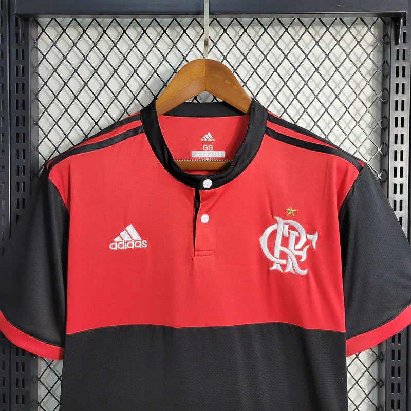 Camisa Retrô Flamengo Home 2017/18 Masculino - Preto e Vermelho