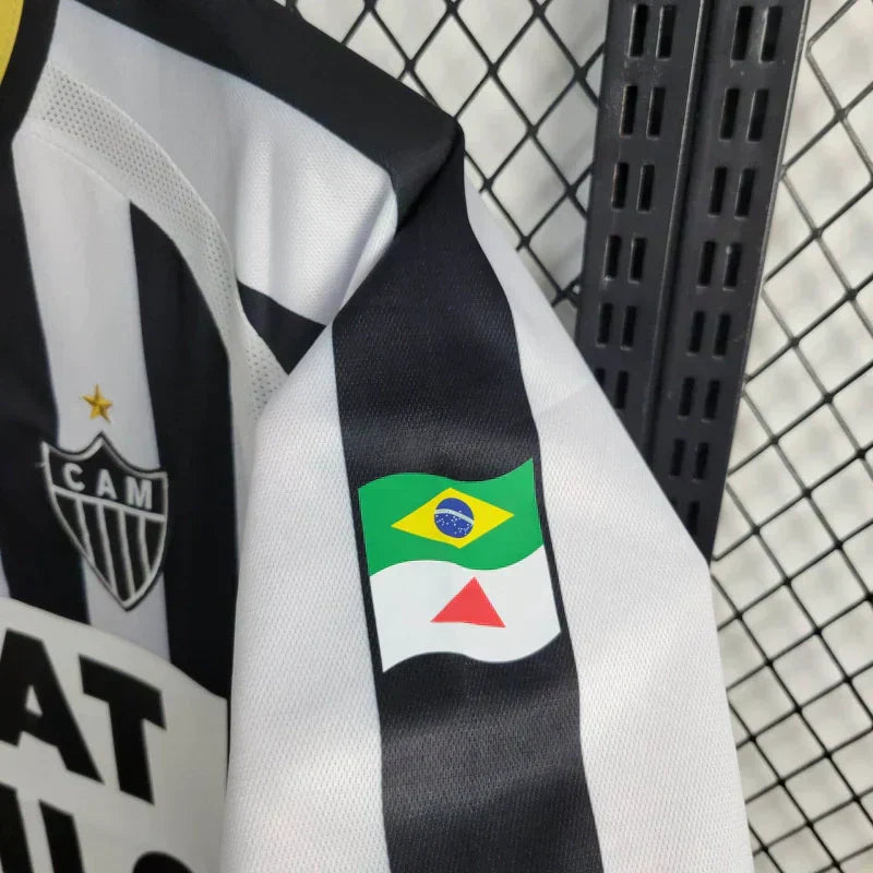 Camisa Atlético Mineiro Home Retrô 2003 Preta e Branca - Umbro