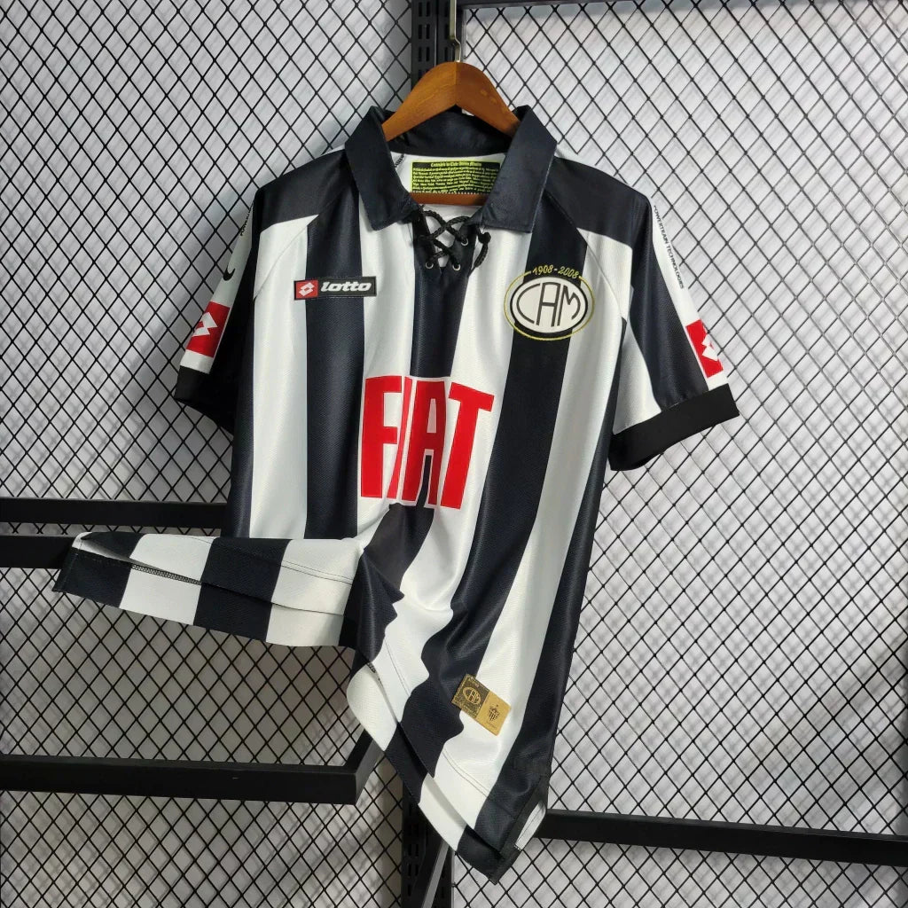 Camisa Atlético Mineiro Retrô 2008 Branco e Preto - Lotto