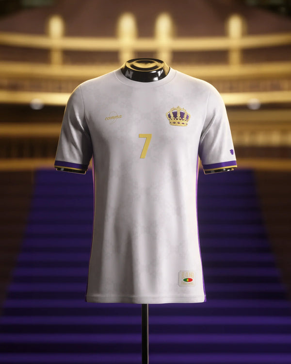 Camisa Real madrid 24/25 Edição Especial The siu RONALDO - Branca com Dourado