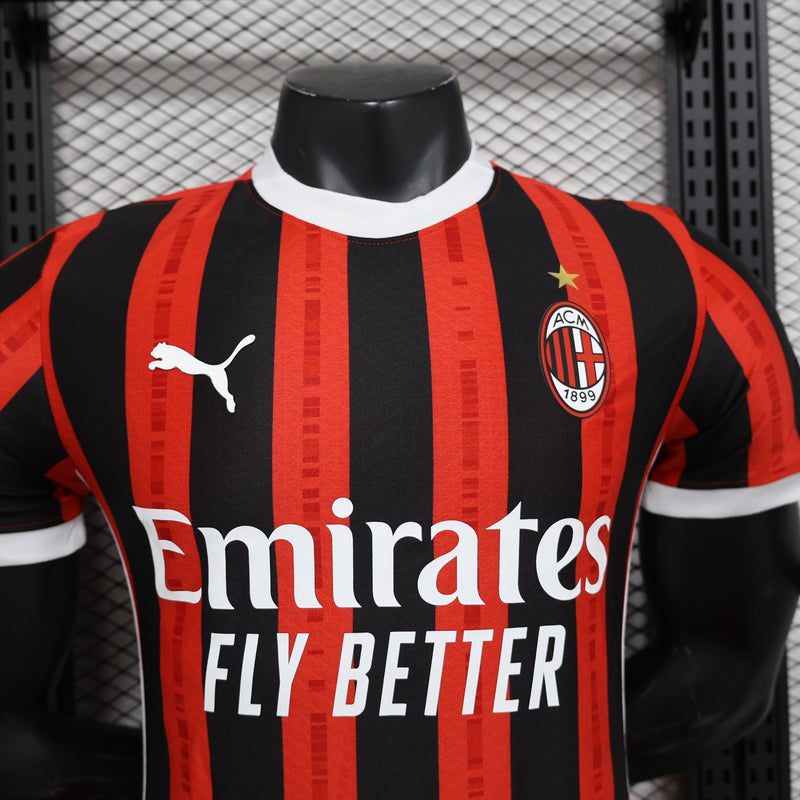 CAMISA VERSÃO PLAYER DO MILAN 24/25 TRADICIONAL