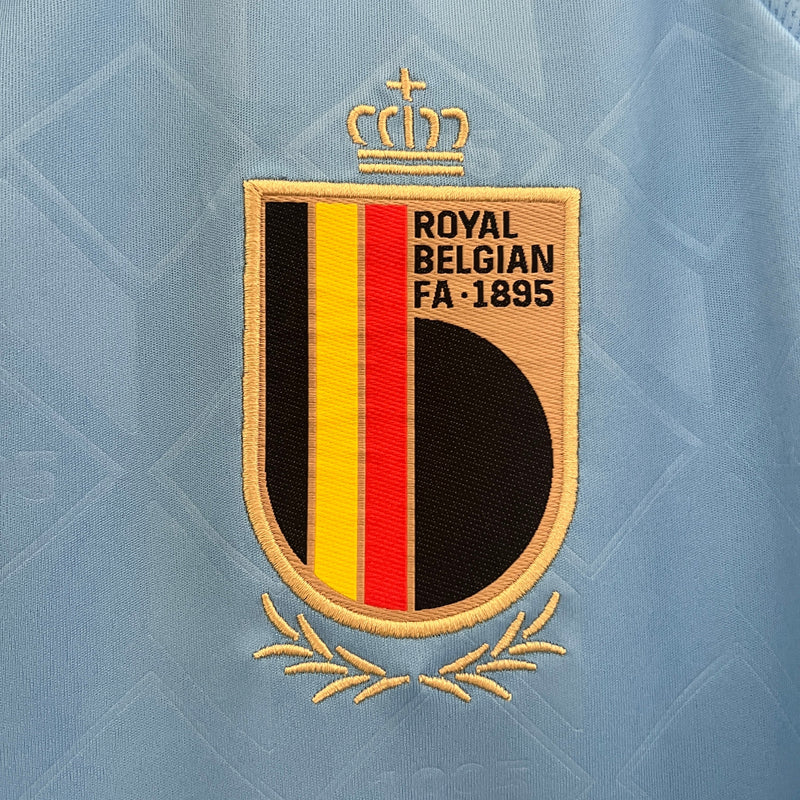 CAMISA LANÇAMENTO DA SELEÇÃO DA BÉLGICA EURO 2024 AZUL