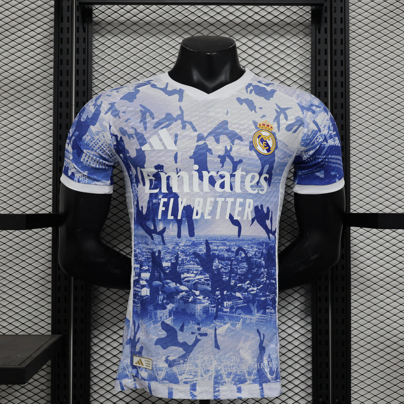 Camisa Real Madrid Edição Especial 2024/25 Jogador Adidas Masculino - Azul e Branca