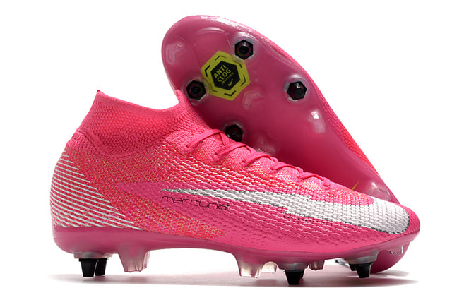 Chuteira Campo Nike Mercurial Superfly 7 Elite SG-PRO Anti Clog Rosa - Cano Alto