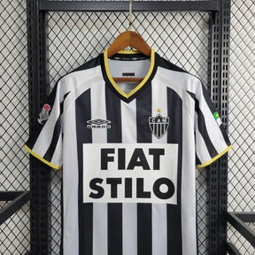 Camisa Atlético Mineiro Home Retrô 2003 Preta e Branca - Umbro