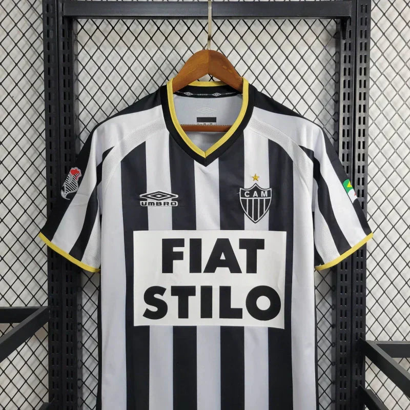 Camisa Atlético Mineiro Home Retrô 2003 Preta e Branca - Umbro