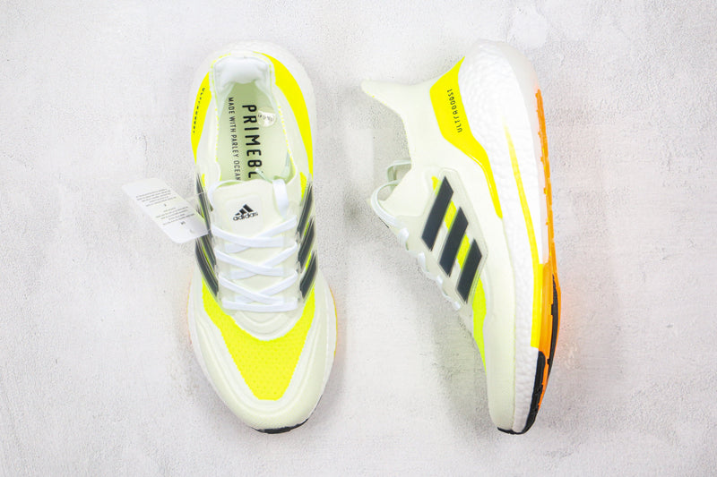 Adidas Ultra Boost 21 Solar Yellow White