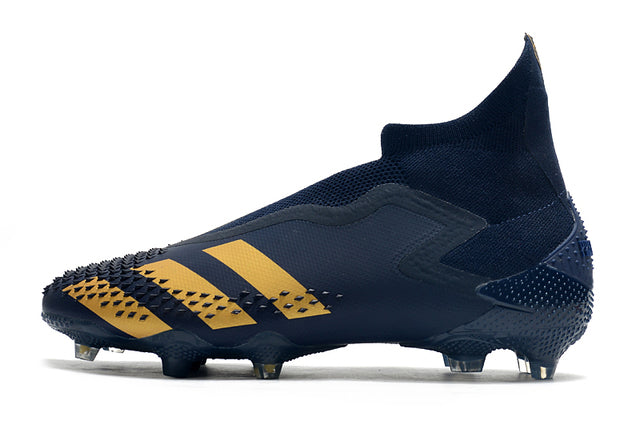 Chuteira Campo Adidas Predator Mutator .1 FG Navy Blue/Gold - Cano Alto