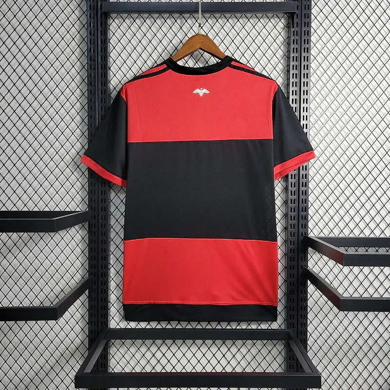 Camisa Retrô Flamengo Home 2017/18 Masculino - Preto e Vermelho