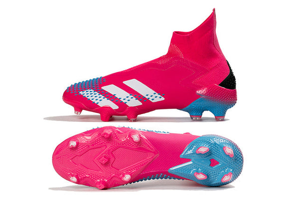 Chuteira Campo Adidas Predator Mutator + FG Black/Pink/Blue - Cano Alto