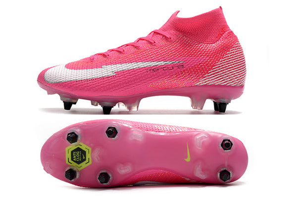 Chuteira Campo Nike Mercurial Superfly 7 Elite SG-PRO Anti Clog Rosa - Cano Alto