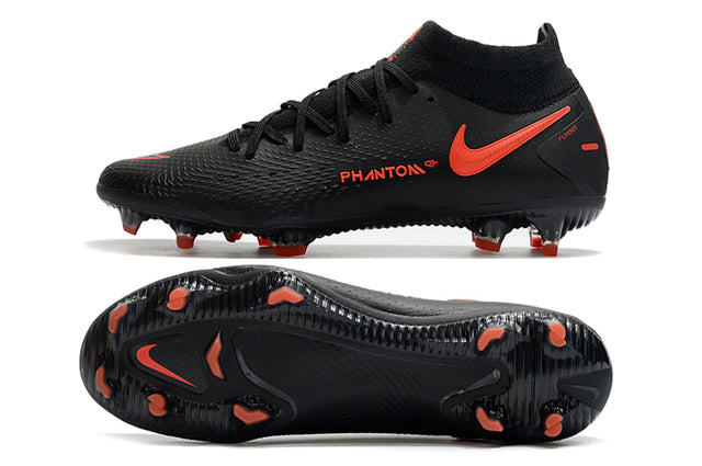 Chuteira Campo Nike Phantom GT Elite Dynamic Fit FG Black/Red - Cano Alto