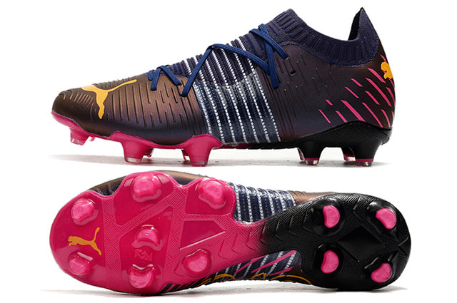 Chuteira Campo Puma Future Z FG Black/Pink/Orange