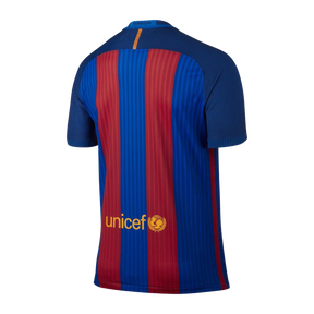 Camisa Retrô Barcelona I Home 2017/18 Nike Masculino Azul Grená