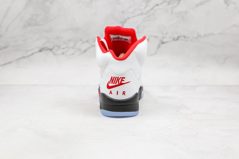 Jordan 5 Retro Fire Red Silver Tongue