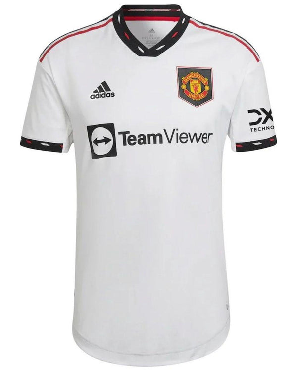 Camisa Manchester United II 2223 - Adidas Torcedor Masculina - Branco, Preto e Vermelho