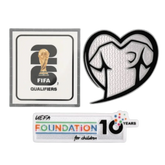 Kit Patches Copa do Mundo 2026 Qualifiers Play With Heart & FOUNDATION