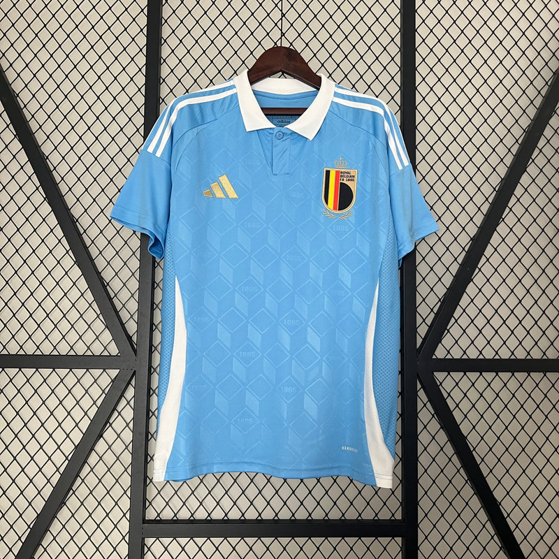 CAMISA LANÇAMENTO DA SELEÇÃO DA BÉLGICA EURO 2024 AZUL