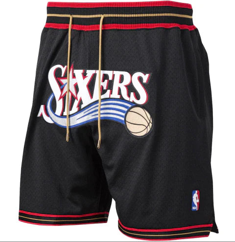 Bermuda NBA Philadelphia 76ers Retrô 2000/2001 Mitchell & Ness Authentic - Preta