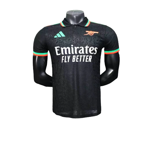 Camisa de treino do Arsenal 25/26 - Preta - Versão Jogador