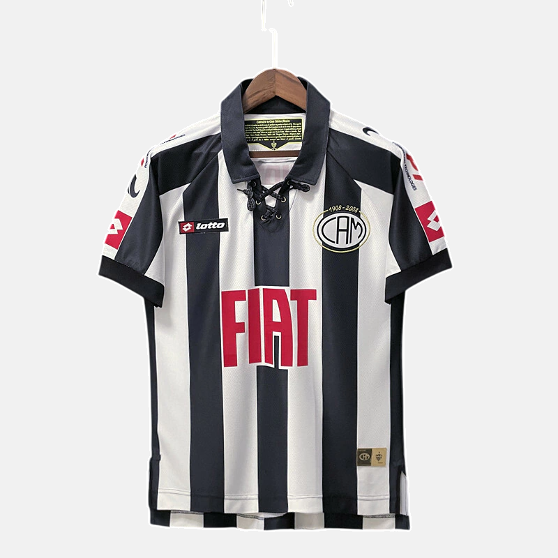 Camisa Atlético Mineiro Centenário Retrô 2008 Preta e Branca - Lotto