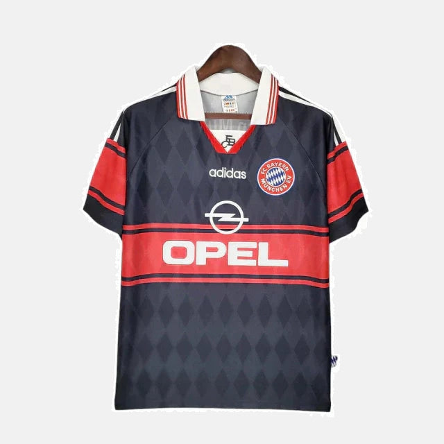 Camisa Bayern Retrô 1997/1999 Preta e Vermelha - Adidas