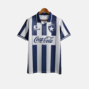 Camisa Botafogo I Retrô 1994 Torcedor Masculino - Preta e branca com Patrocínio da Coca Cola