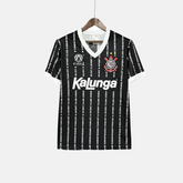 Camisa Corinthians Retrô 1994 Third Finta Masculina - Preta e Branca