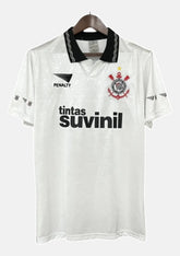 Camisa Corinthians Retrô 1995 Home Penalty Masculina - Branca e Preta