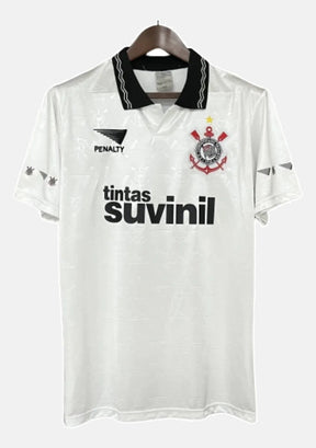 Camisa Corinthians Retrô 1995 Home Penalty Masculina - Branca e Preta