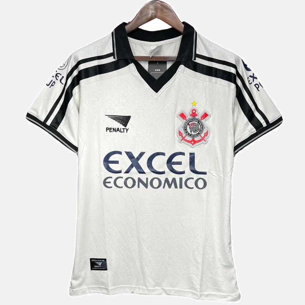 Camisa Corinthians Retrô 1998 Home Penalty Masculina - Preta e Branca