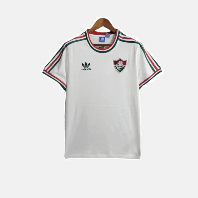 Camisa Fluminense Retrô 14/15 Torcedor Masculina - Branca com detalhes em vermelho e verde