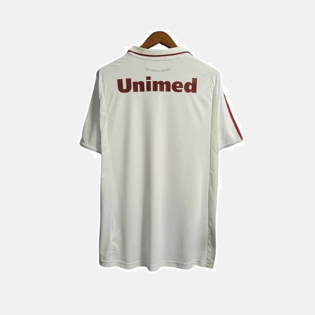 Camisa Fluminense Retrô II 11/12 Torcedor Masculina - Branca com detalhes em vinho