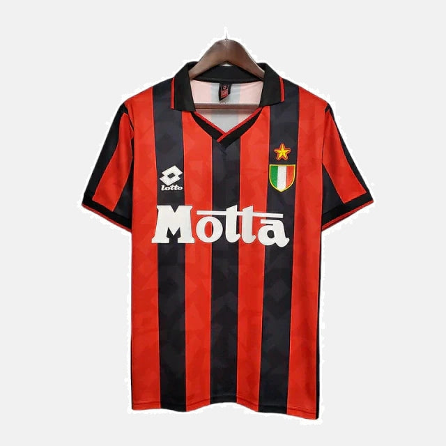 Camisa Milan Retrô 1993/1994 Vermelha e Preta - Lotto