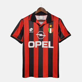 Camisa Milan Retrô 1996/1997 Vermelha e Preta - Lotto
