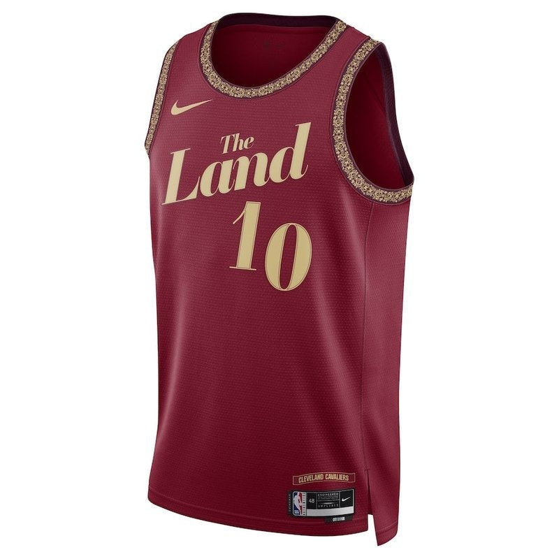 camisa-nba-darius-garland-cleveland-cavaliers-23-24-bordô-edição-cidade-2