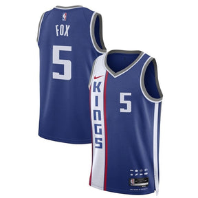 camisa-nba-deaaron-fox-sacramento-kings-23-24-azul-edição-cidade-1