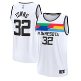 camisa-nba-karl-anthony-towns-minnesota-timberwolves-2023-fastbreak-edição-cidade-branco-1