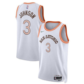 camisa-nba-keldon-johnson-san-antonio-spurs-23-24-branco-edição-cidade-1