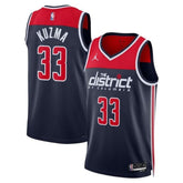 camisa-nba-kyle-kuzma-washington-wizards-2023-edição-de-impacto-azul-marinho-1