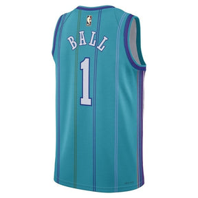 camisa-nba-lamelo-ball-charlotte-hornets-jordan-brand-23-24-edição-clássica-azul-petróleo-3