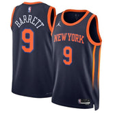 camisa-nba-rj-barrett-new-york-knicks-2023-edição-de-impacto-azul-marinho-1