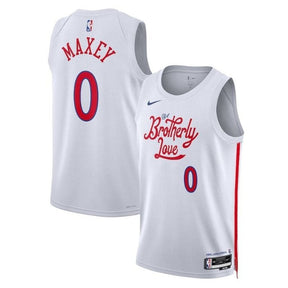 camisa-nba-tyrese-maxey-philadelphia-76ers-2023-edição-cidade-branco-1