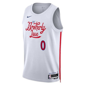 camisa-nba-tyrese-maxey-philadelphia-76ers-2023-edição-cidade-branco-2