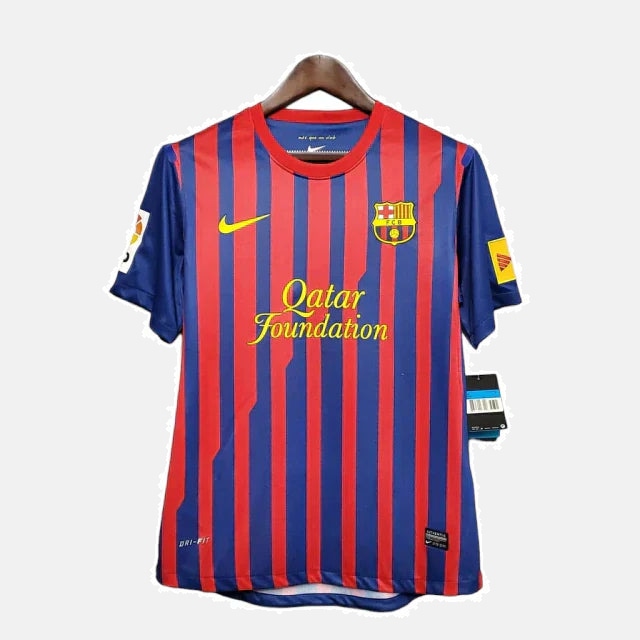 Camisa Retrô Barcelona NIke 2011/12 Masculino Azul e Grená