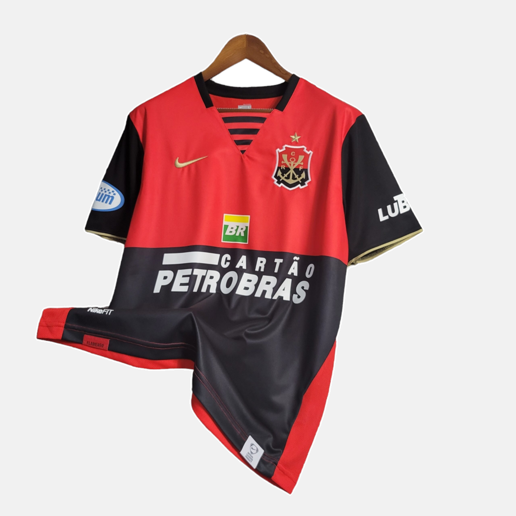 Camisa Retrô Flamengo Home 2007/08 Masculino - Preto e Vermelho