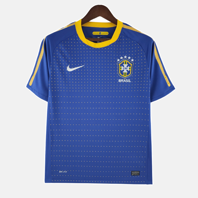 Camisa Retrô Seleção Brasileira II 2010/11 Nike Masculino  Azul e Amarelo