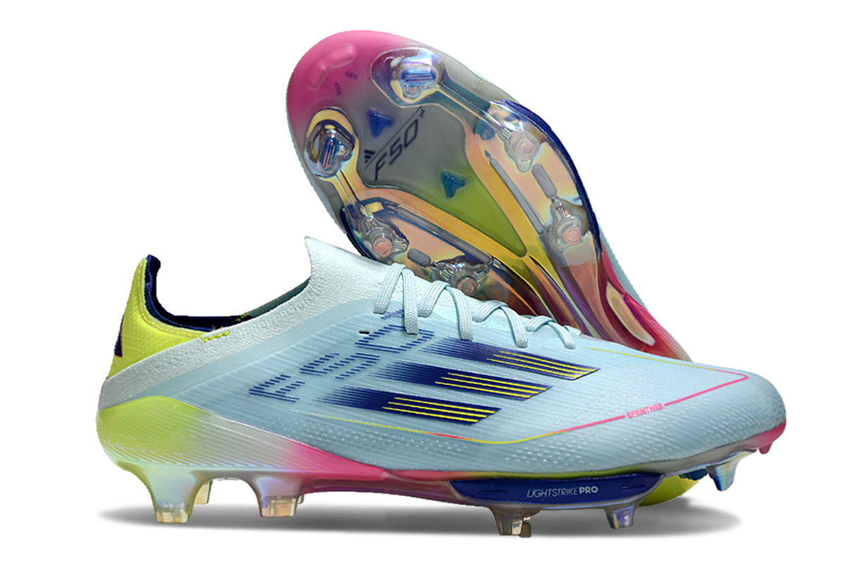 chuteira-campo-adidas-f50-fg-azul-rosa-e-amarelo-olympic-boot-pack-7
