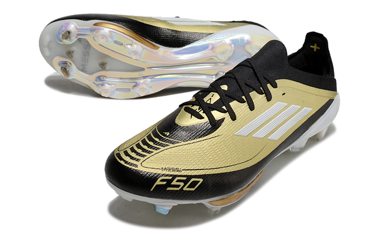 chuteira-campo-adidas-f50-fg-messi-dourada-e-preto-triunfo-dorado-pack-4